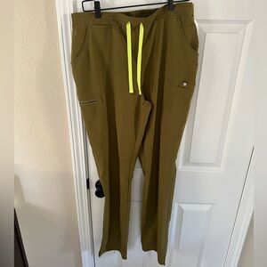 FIGS Yola Scrub Pants, Martini Olive, Large Tall